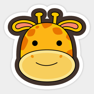 cute, character, animal, cartoon, kawaii, happy, baby, fun, funny, kid, design,  adorable, wild, little, , zoo, wildlife, child, smile, drawing, mammal, print, doodle, Sticker